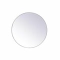 Elegant Decor 45 in. Metal Frame Round Mirror, White MR4845WH